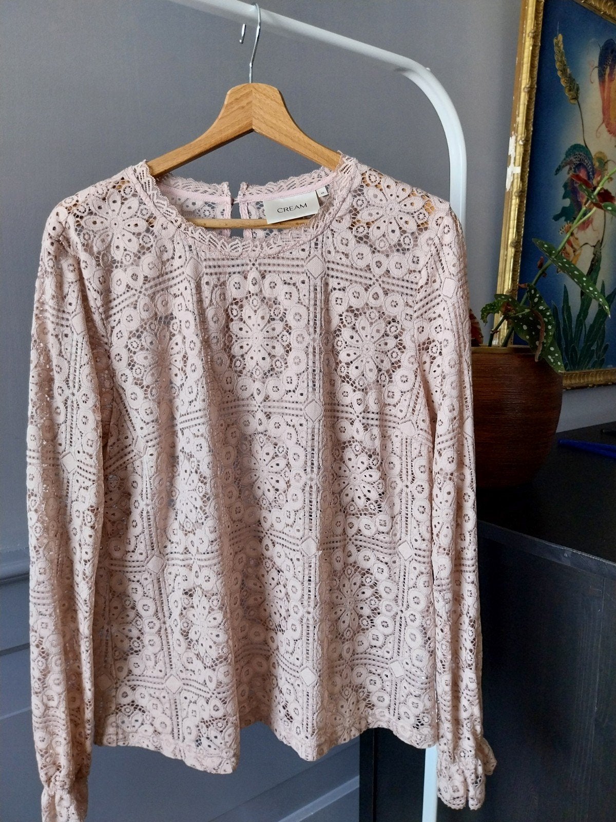 Roze Kanten Blouse van CREAM - Maat 40, Kleding | Dames, Blouses en Tunieken, Maat 38/40 (M), Ophalen of Verzenden, Zo goed als nieuw