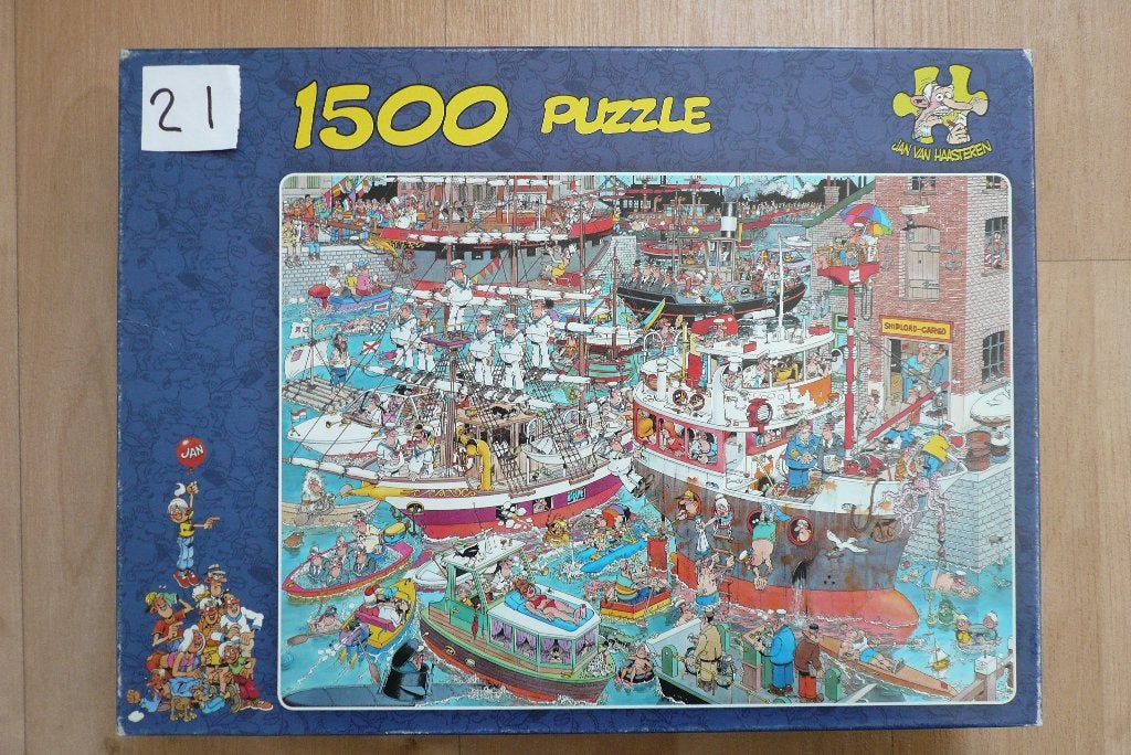 jan van haasteren puzzels 5 stuks, Ophalen, 500 t/m 1500 stukjes, Zo goed als nieuw, Legpuzzel