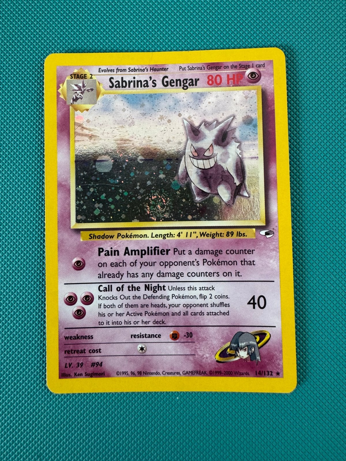 Sabrina's Gengar - Gym Heroes 14/132, Ophalen, Zo goed als nieuw, Losse kaart, Foil