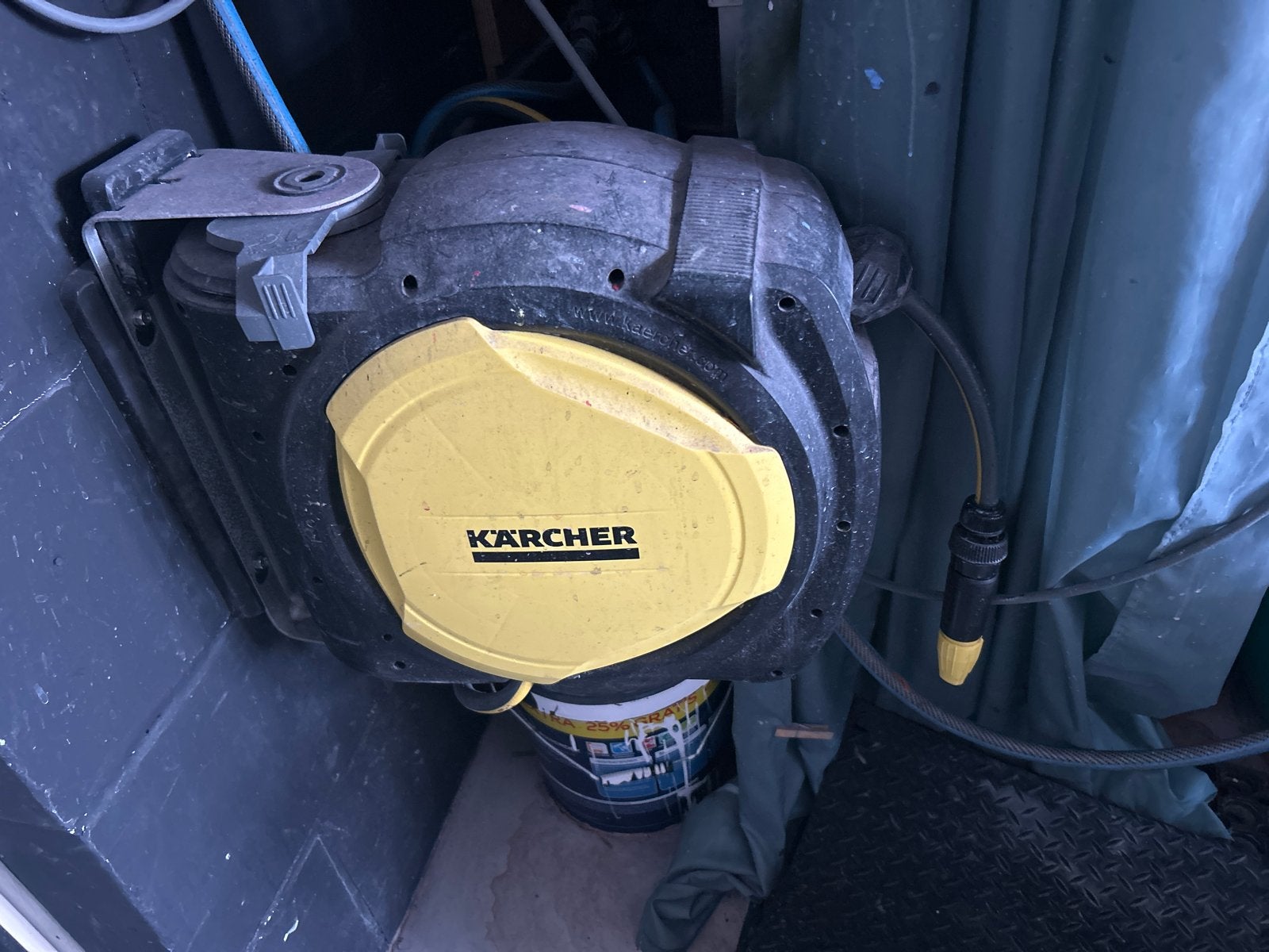 Kärcher hogedrukreiniger met slanghaspel, Tuin en Terras, Ophalen, Gebruikt, Elektrisch