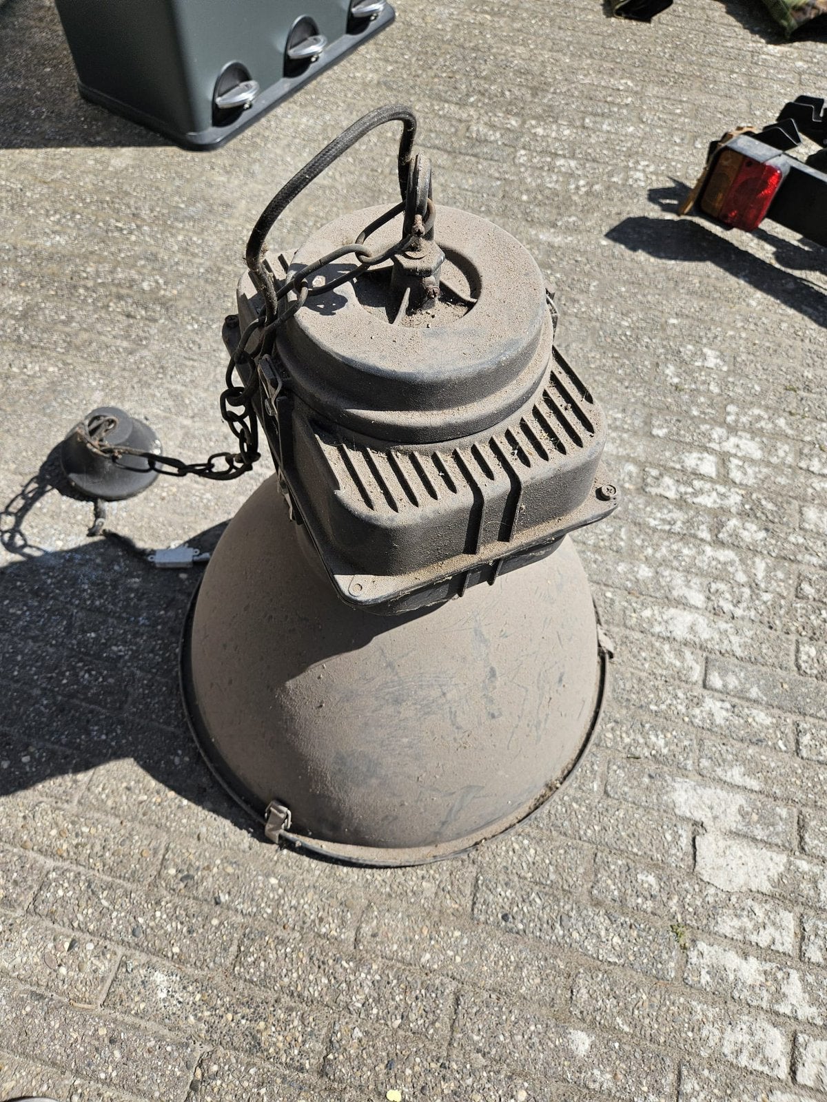 Oude industriele lamp, Ophalen of Verzenden, Zo goed als nieuw