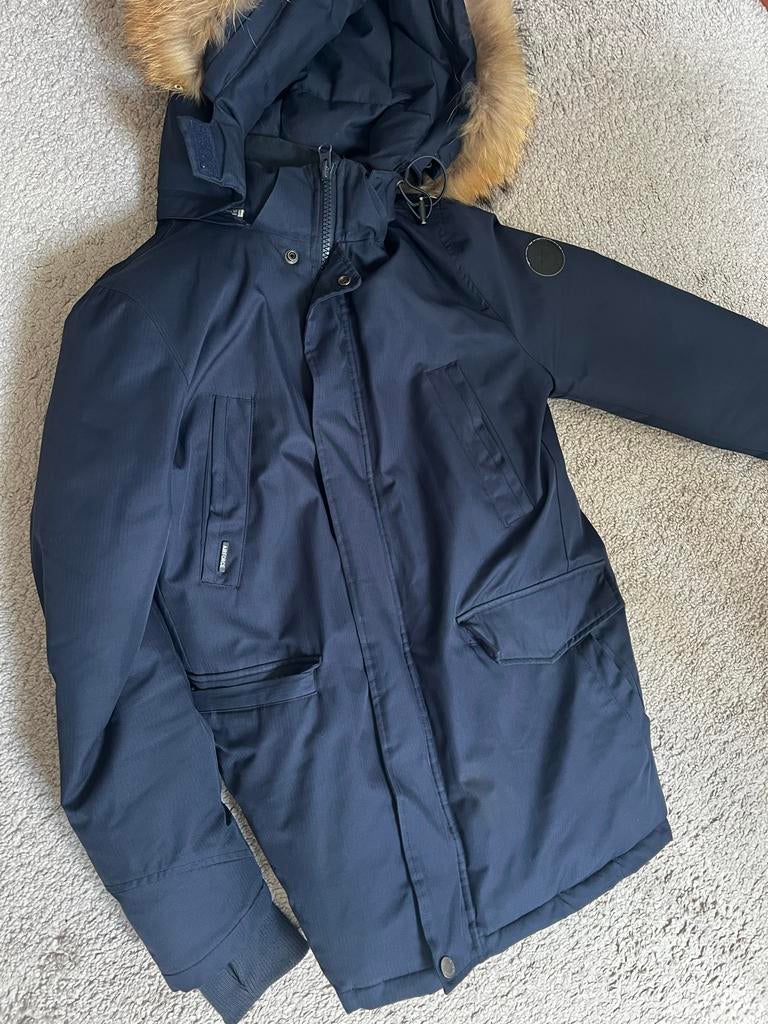 Airforce winterjas met bontkraag - Maat M, Kleding | Heren, Jassen | Winter, Ophalen of Verzenden, Zo goed als nieuw, Maat 48/50 (M)