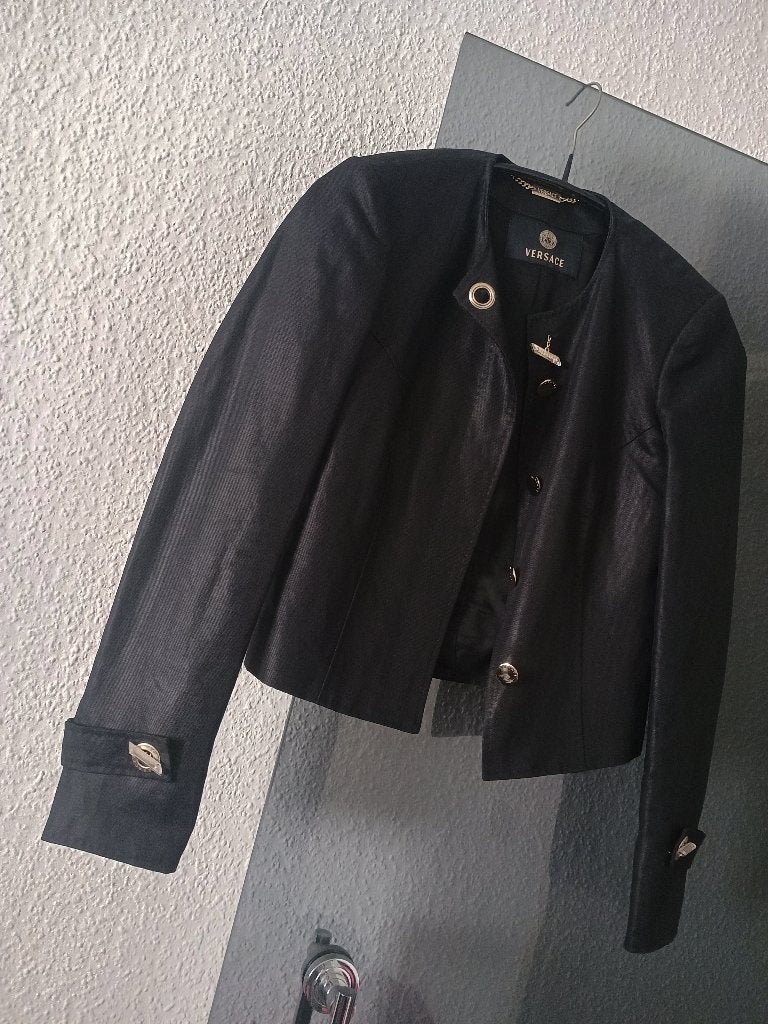 VERSACE kort zwart jasje, Verzenden, Zwart, Nieuw, Versace