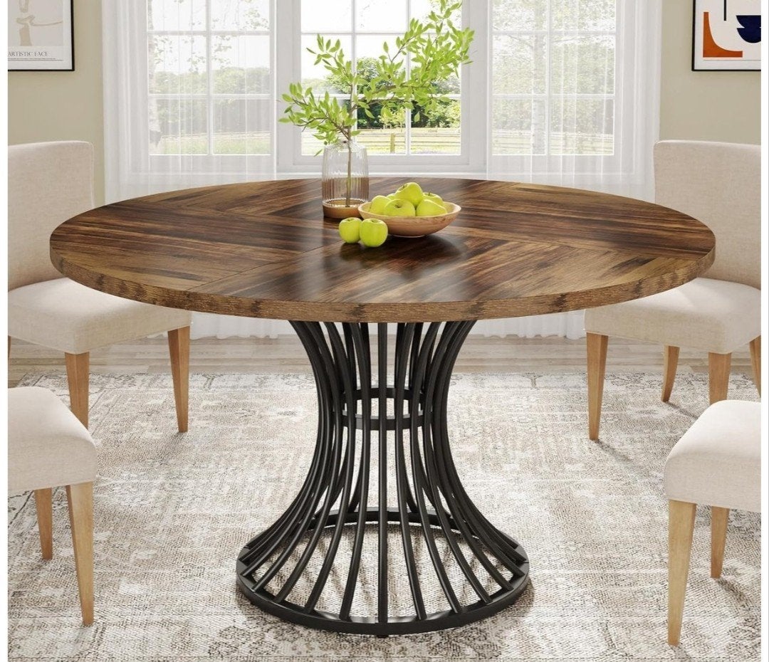 Ronde eettafel 120 cm, Ophalen, Zo goed als nieuw
