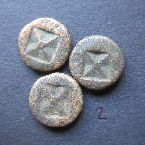 3x Masa (Circa 900 - 1300) Java [Majapit Empire](02), Postzegels en Munten, Ophalen of Verzenden, Zuidoost-Azië, Setje