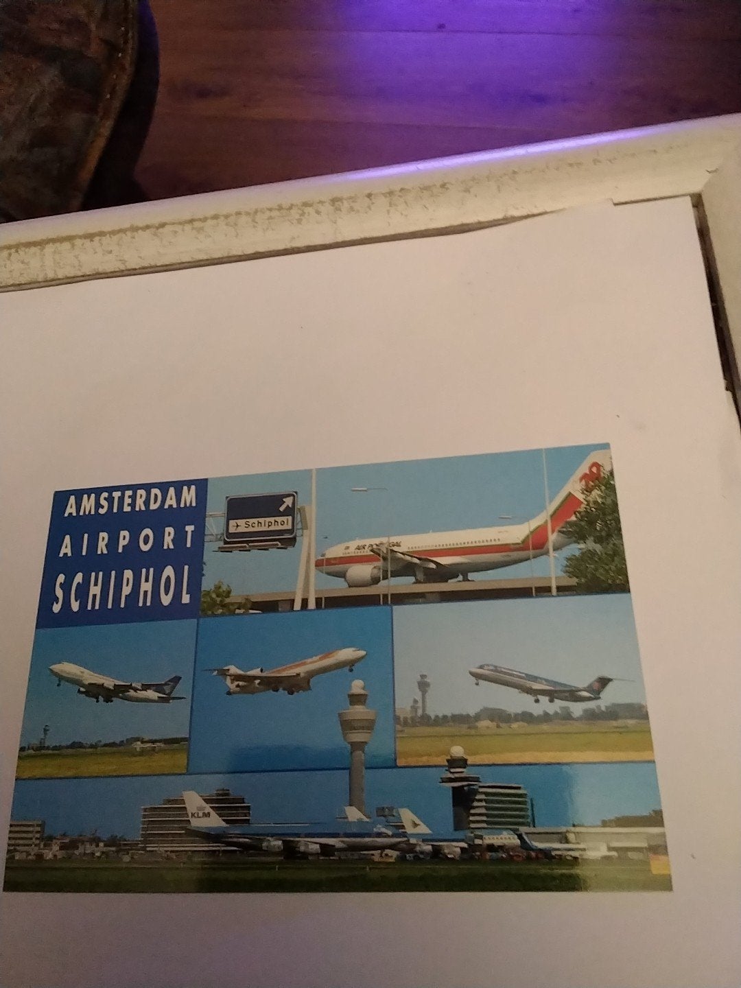 Vintage Ansichtkaart Amsterdam Schiphol Vliegtuigen, Ophalen of Verzenden