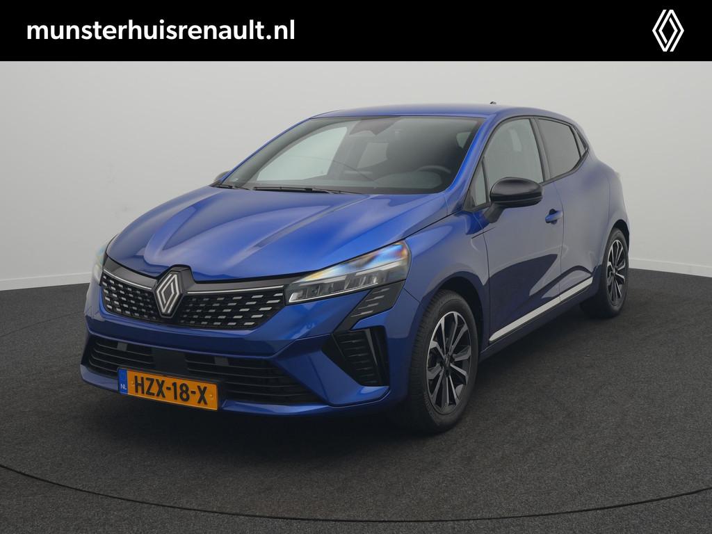 Renault Clio 1.6 E-Tech Full Hybrid 145 techno Pack Look - P, Auto's, Renault, Stof, Gebruikt, Euro 6, Blauw
