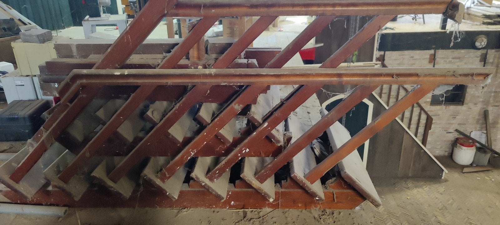 Eikenhouten hoek trap, Doe-het-zelf en Verbouw, Ladders en Trappen, Ophalen, Gebruikt, Trap, 2 tot 4 meter
