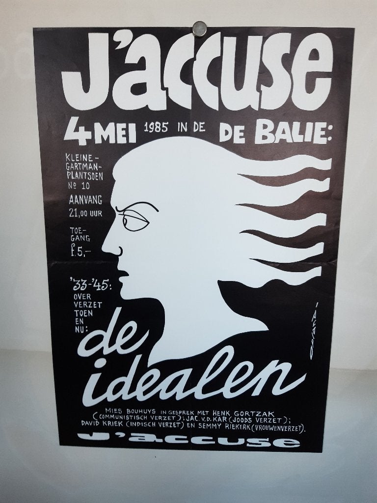 Originele Poster Opland J'Accuse 1985 in de balie, Verzenden, A1 t/m A3, Film en Tv, Rechthoekig Staand