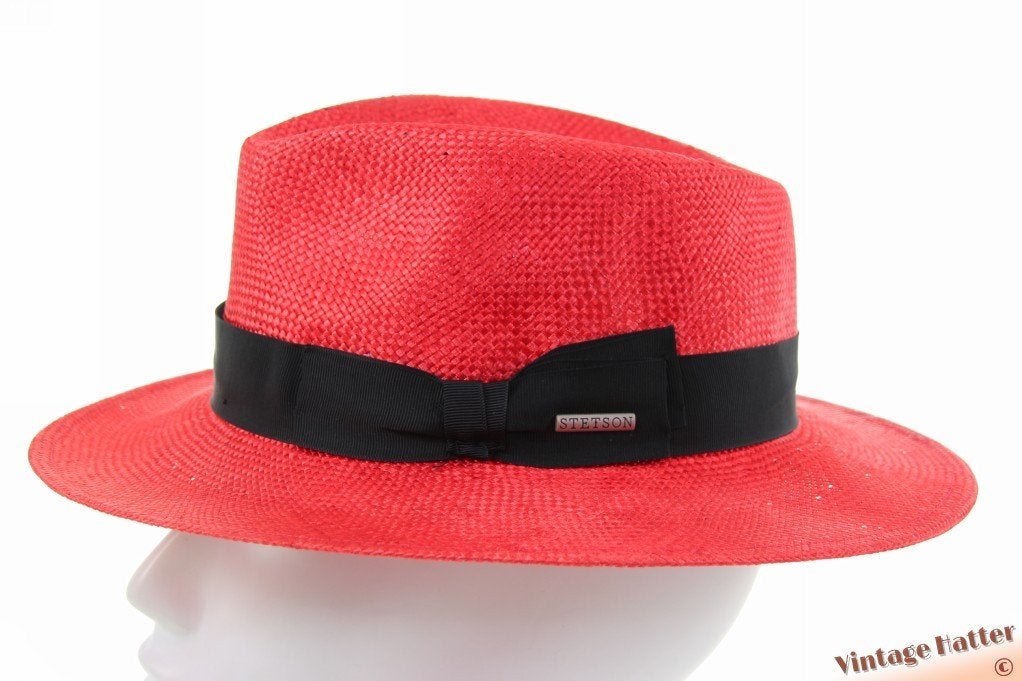 stro panama hoed Stetson Traveller rood 56, 58 en 61,5 Nieuw, Stetson, Hoed, Nieuw, Ophalen of Verzenden