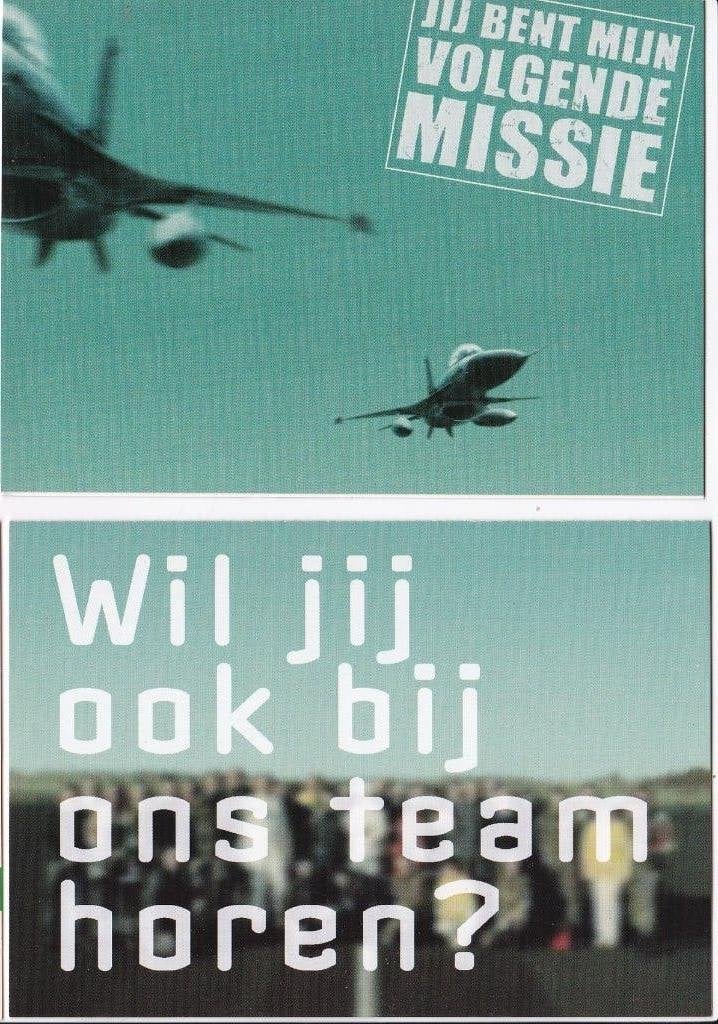 Kon. Luchtmacht - Jij bent mijn volgend missie.-Wervingskrt, Ophalen, Luchtmacht, Nederland, Overige typen