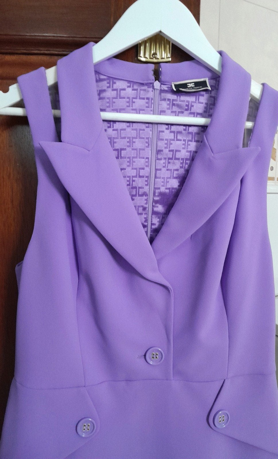 Elisabetta Franchi Jurk Italiaanse Maat 46 Zo Goed Als Nieuw, Kleding | Dames, Ophalen, Elisabetta Franchi, Paars, Maat 42/44 (L)