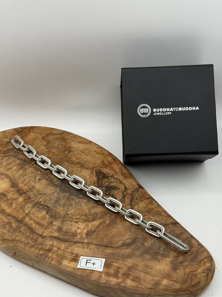 “BARBARA LINK SMALL” buddha to buddha 23cm• Maat: F+, Ophalen of Verzenden, Zo goed als nieuw, Zilver, Zilver