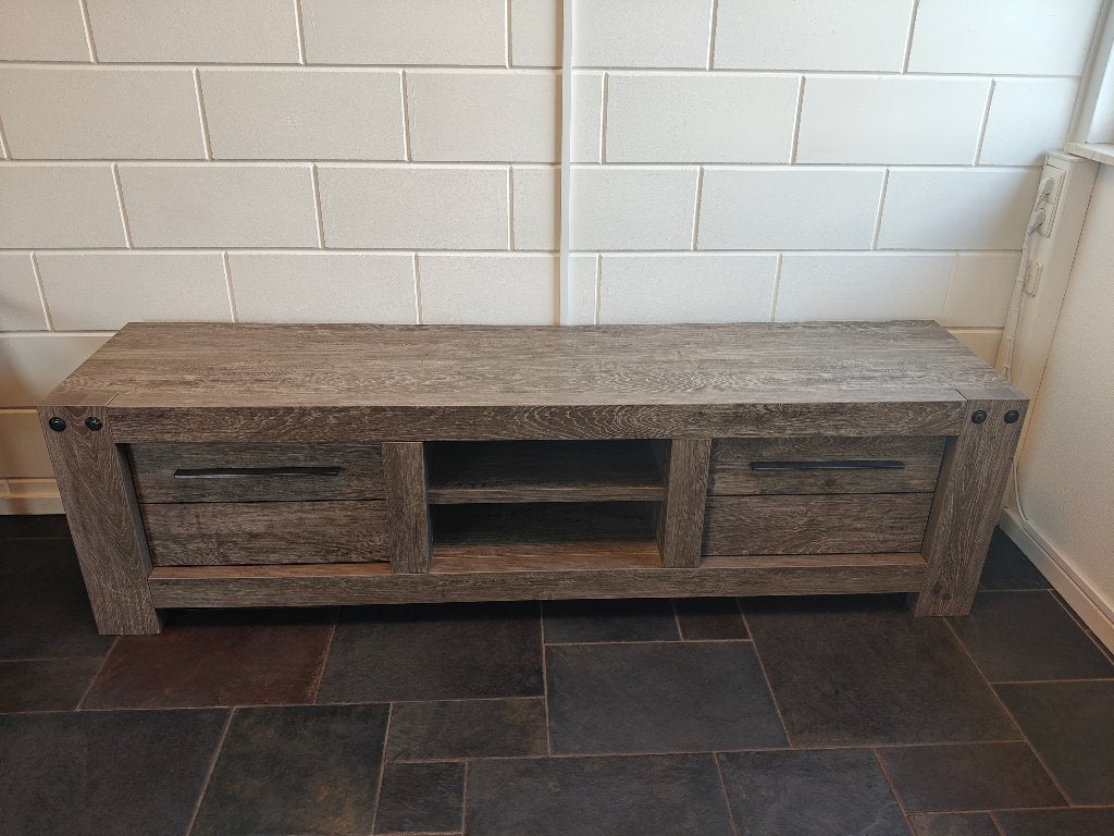Rustieke houtlook meubelset met opbergruimte, Huis en Inrichting, Complete inboedels, Ophalen