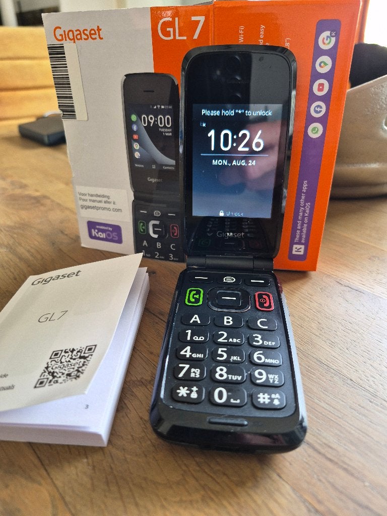 senioren mobiel Gigaset GL7 Titanium Grey, Inklapmodel, Ophalen of Verzenden, Zonder simlock, Zonder abonnement