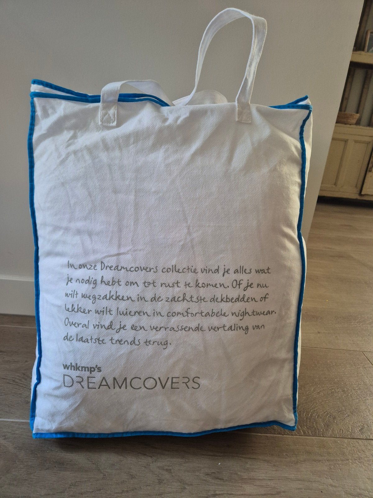 1 pers Wehkamp 4-seizoenen donsdekbed - 140x200 cm, Ophalen, Gebruikt, Eenpersoons, Wit