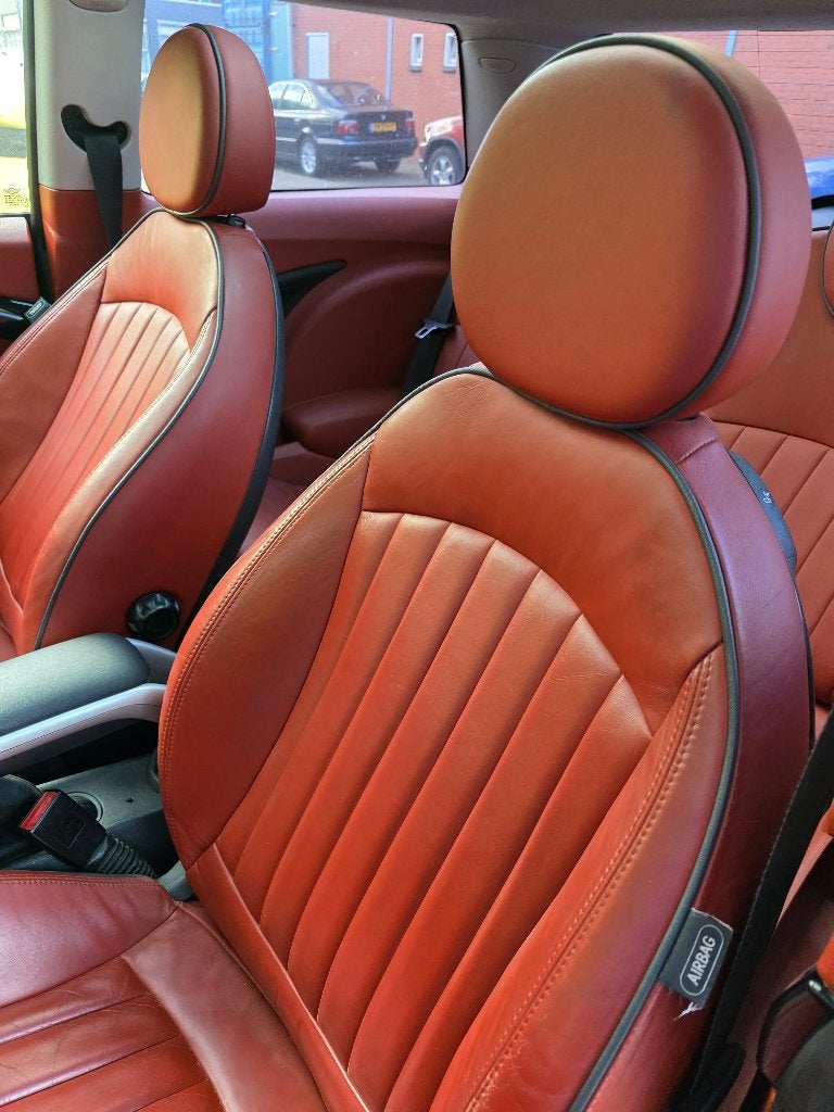 Rood leren interieur Mini Cooper R56, Ophalen, Mini