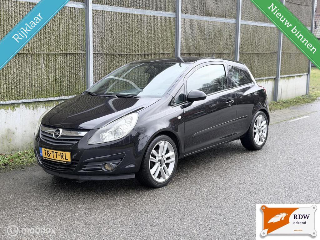 Opel Corsa 1.4-16V Sport NAP/AIRCO/LM VELGEN/RUIME APK, Voorwielaandrijving, Gebruikt, 4 cilinders, Zwart