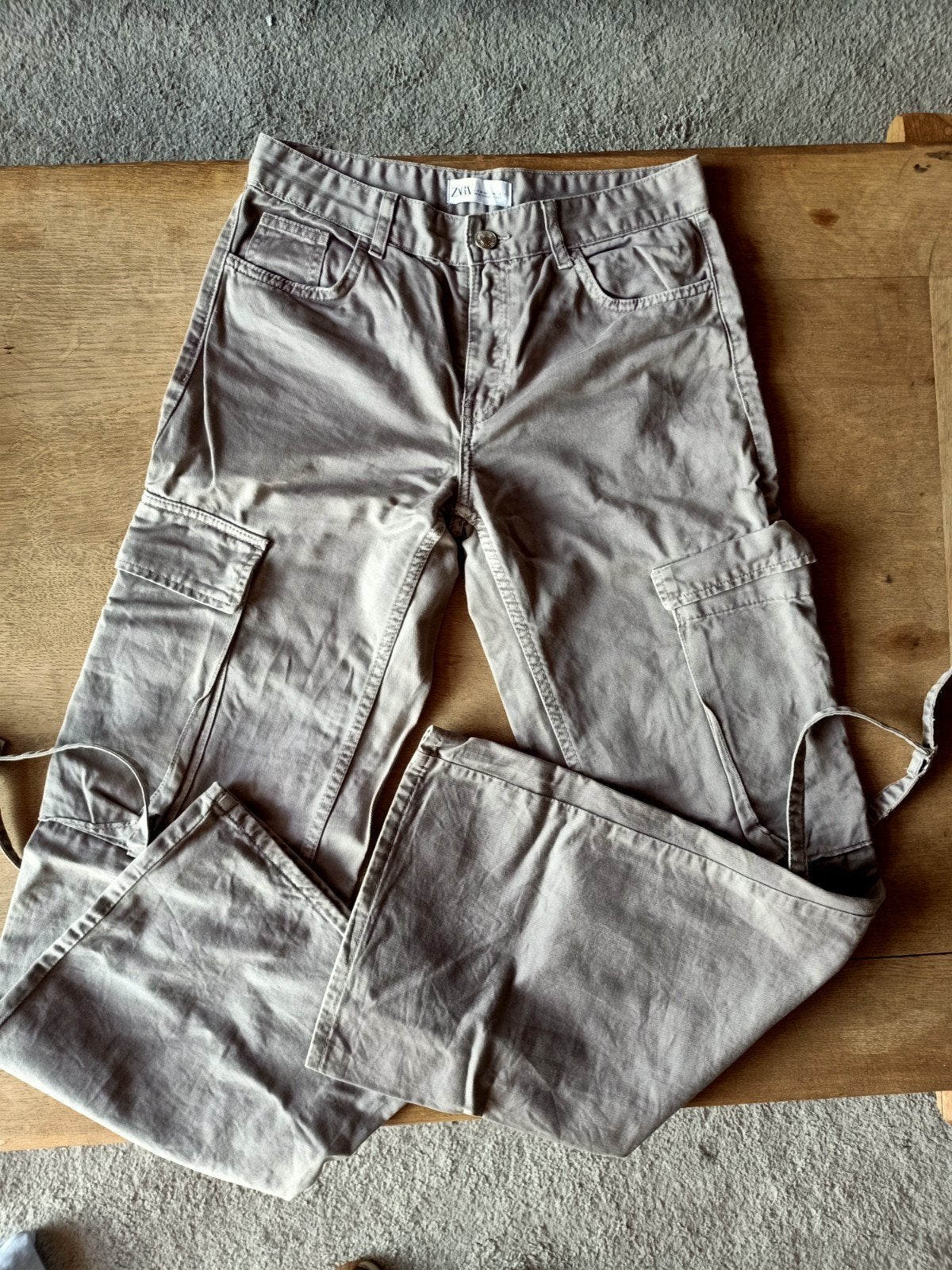 Zara cargo broek maat 36 (S), Ophalen of Verzenden, Zo goed als nieuw, Maat 36 (S), Lang