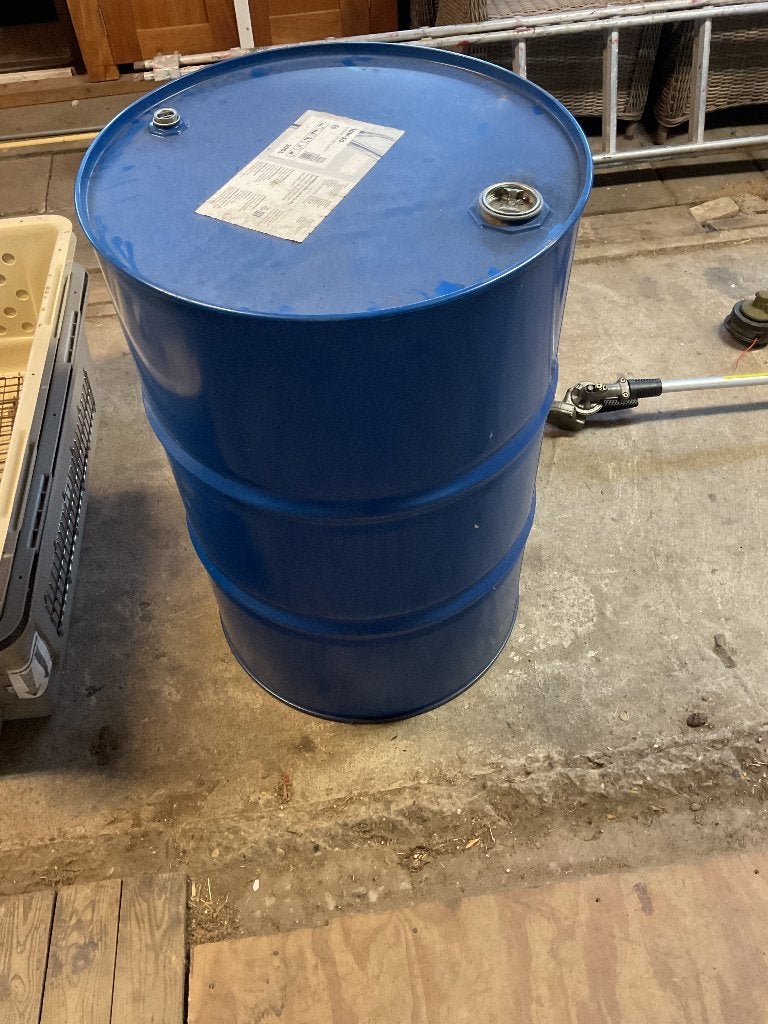 Leeg olievat / stookton / vuurton 200 liter, Ophalen, Gebruikt, Vuurton