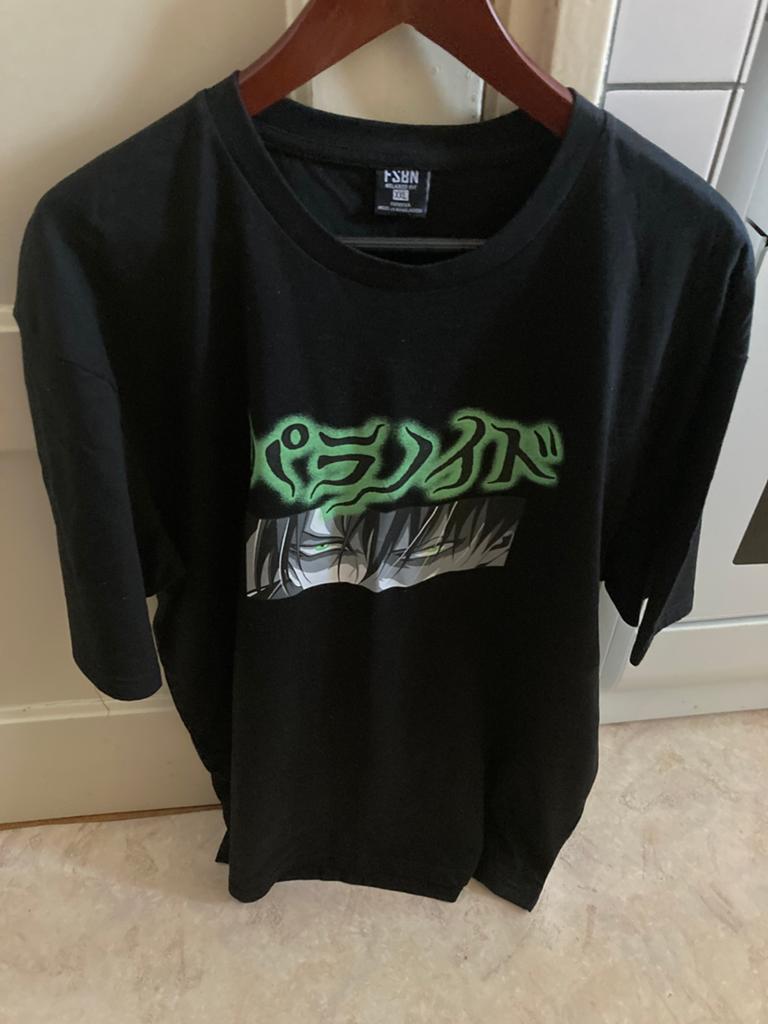 Anime xxl zwart shirt nieuw, Verzenden, Zo goed als nieuw, Overige maten, Zwart