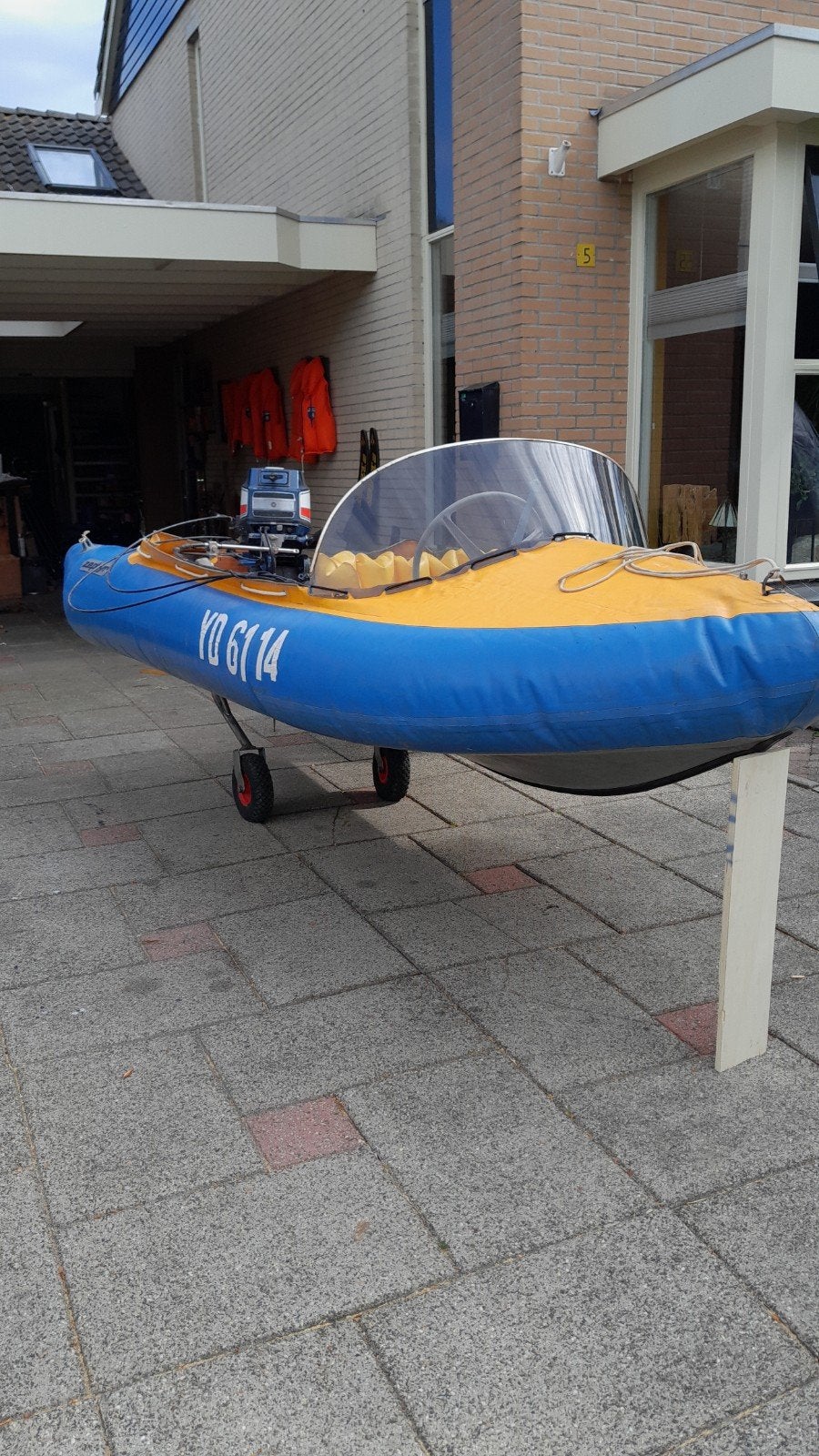 Zephyr 204 rubberboot met 20 pk Yamaha buitenboordmotor en a, Gebruikt, Inclusief motor, Hout, Ophalen