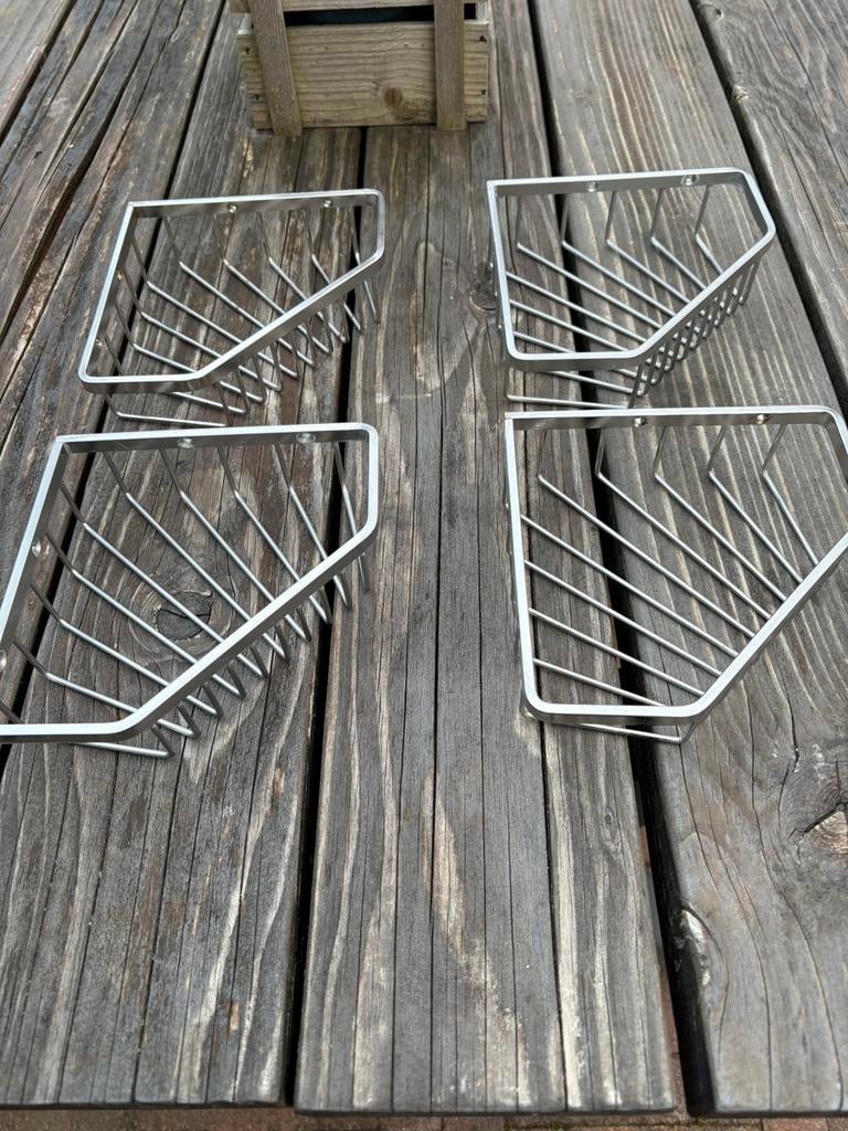 4x rvs hoekrekje voor badkamer, Huis en Inrichting, Badkamer | Badtextiel en Accessoires, Ophalen, Gebruikt, Overige kleuren