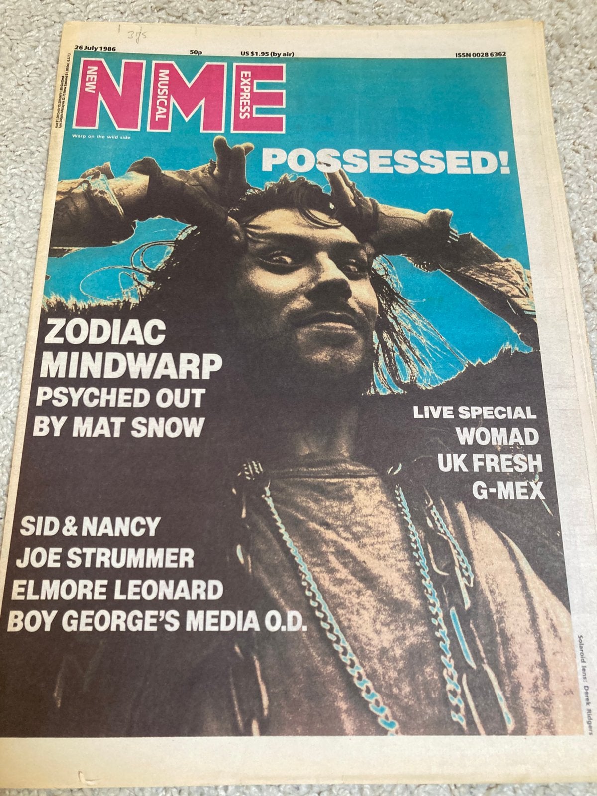 NME 1986 BOY GEORGE Sid & Nancy ZODIAC MINDWARP Joe Strummer, Ophalen of Verzenden, Gelezen, Muziek, Film of Tv