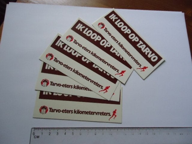 sticker oud 5x TARVO BROOD hardlopen lopen wandelsport, Verzenden, Zo goed als nieuw, Bedrijf of Vereniging