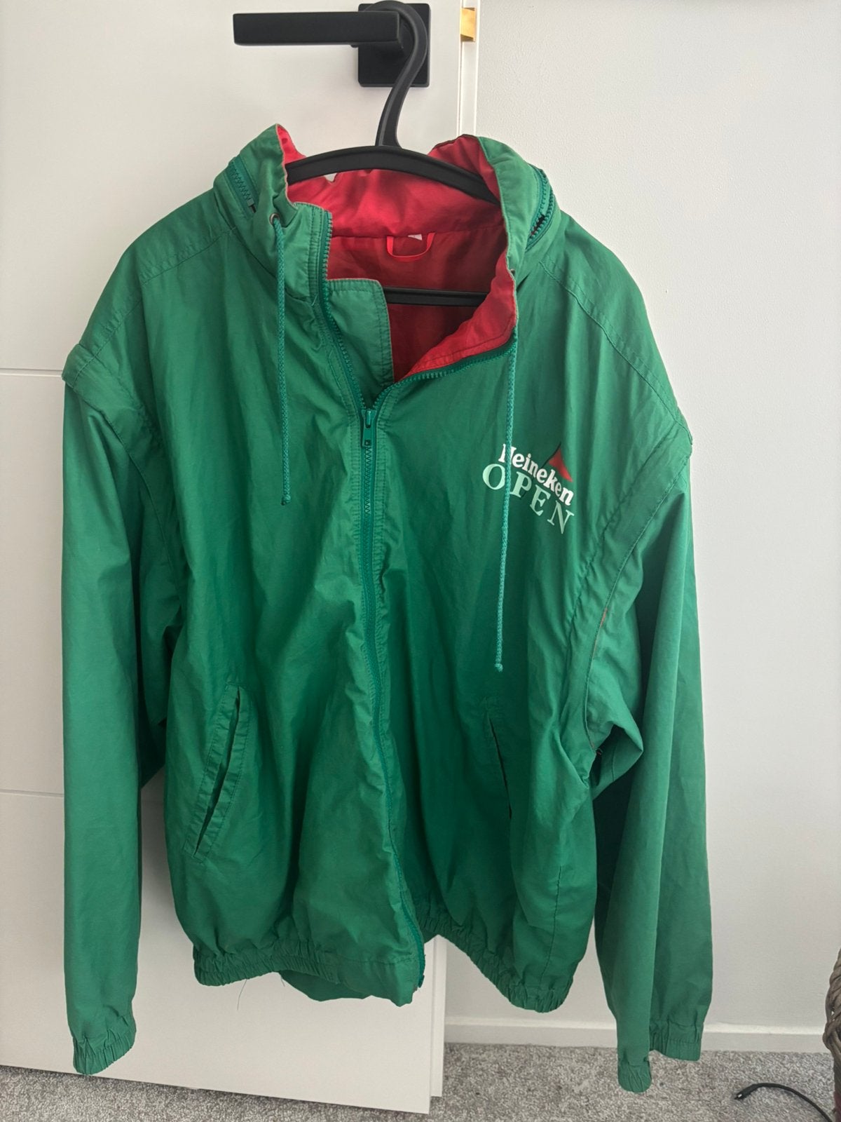 VINTAGE HEINEKEN  OPEN JAS (L), Ophalen of Verzenden, Zo goed als nieuw, Kleding, Heineken