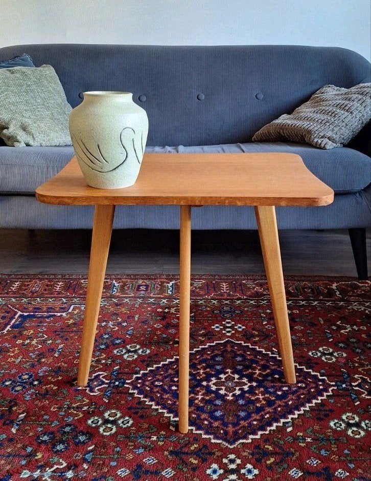 Vintage Tafeltje Salontafel Bijzettafel Sidetable Tafel, Ophalen, 50 tot 100 cm, Overige houtsoorten, MCM