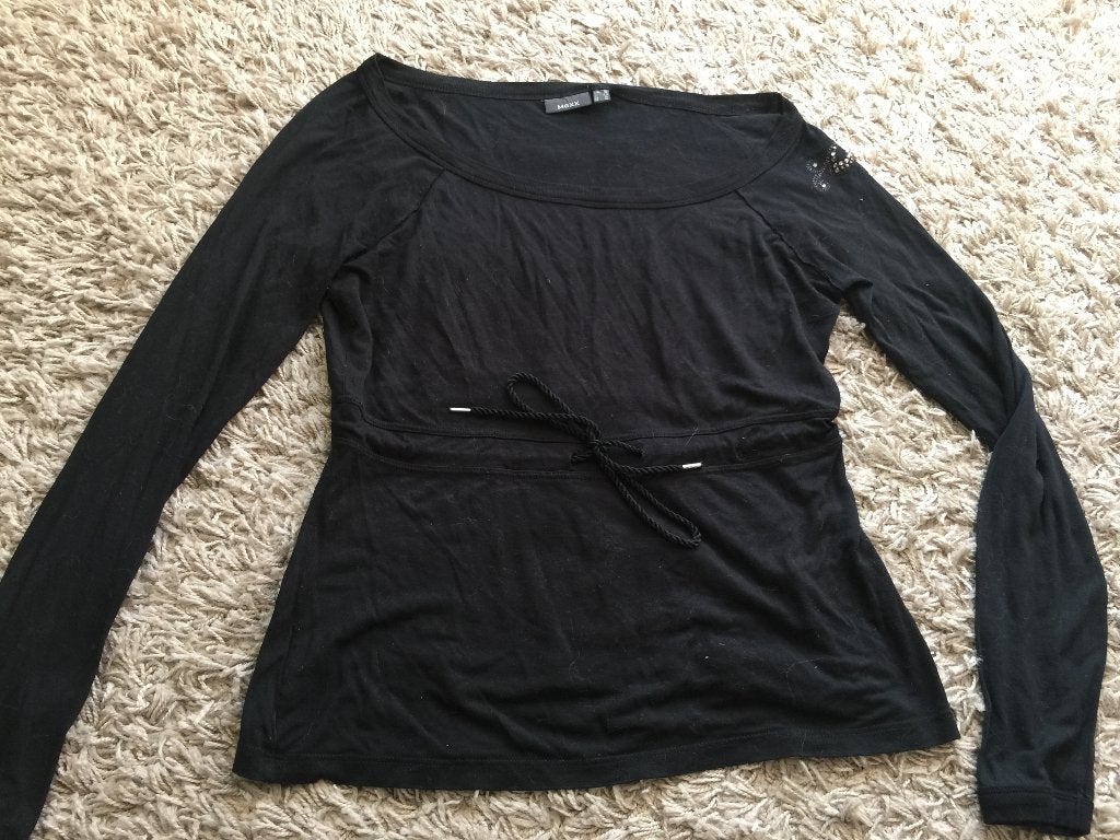 MEXX zwarte top shirt taille met koord maat XL, Mexx, Zwart, Maat 46/48 (XL) of groter, Nieuw