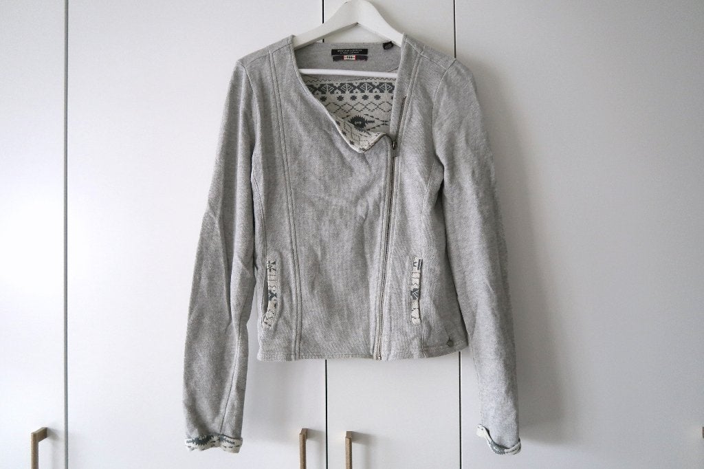 Maison Scotch vestje met asymmetrische rits - Grijs, Maat 38/40 (M), Zo goed als nieuw, Grijs, Maison Scotch