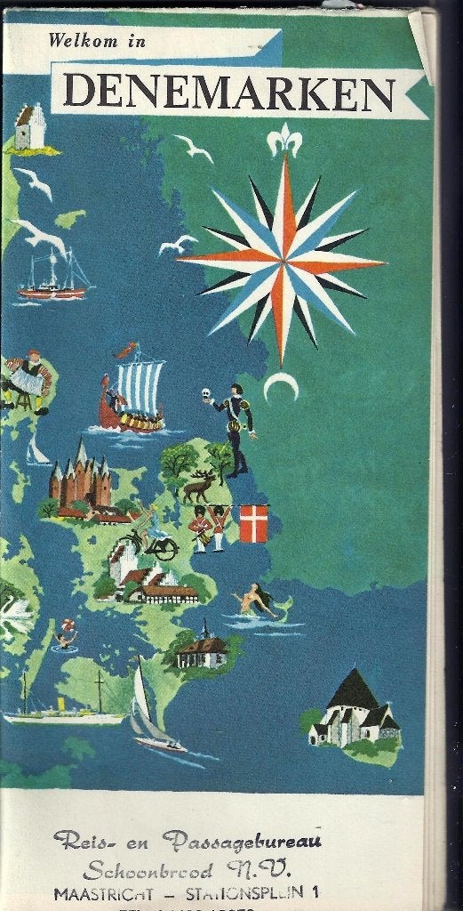 Pl336 plattegrond denemarken, Boeken, Gelezen, 2000 tot heden, Ophalen of Verzenden, Landkaart