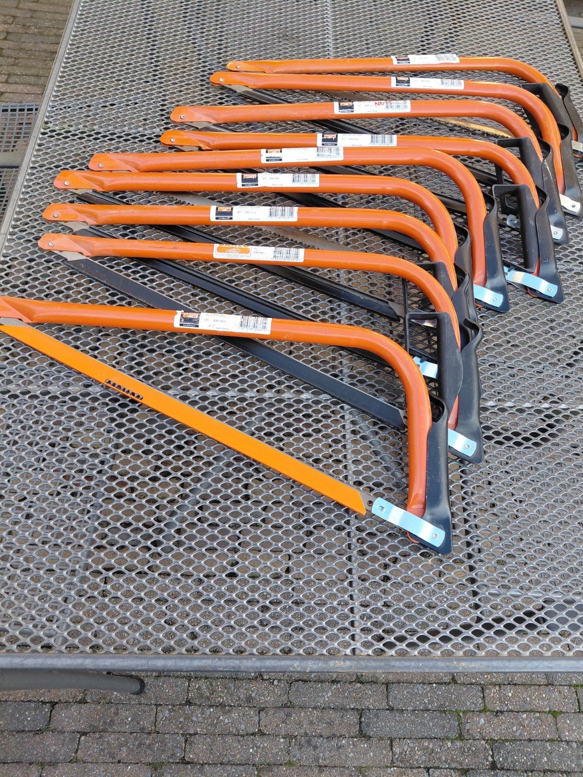partij 9 stuks beugelzaag BAHCO 530MM, Ophalen