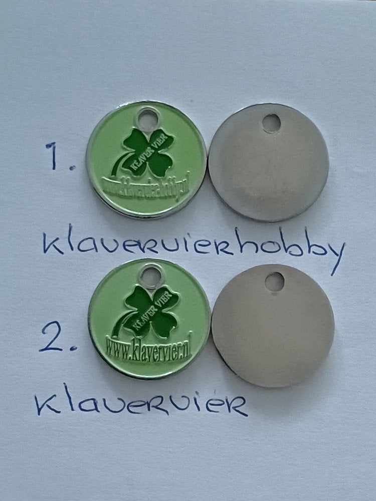 2 versch. winkelwagenmuntjes klaver vier ( hobby ) munten, Ophalen of Verzenden