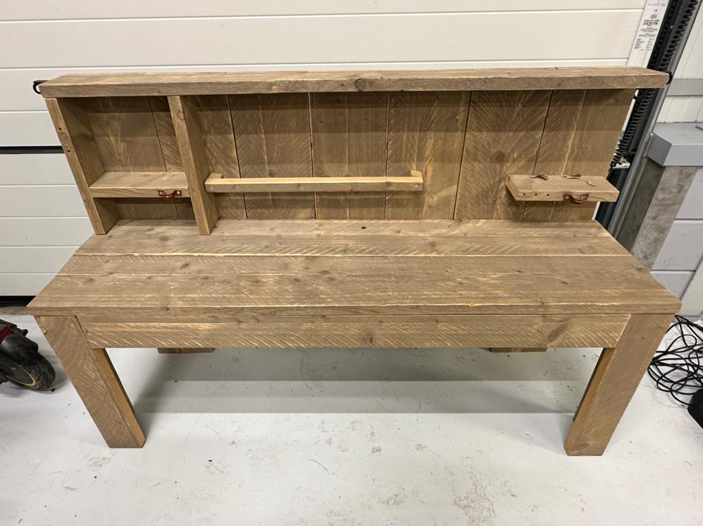 Kinderwerkbank steigerhout, Ophalen