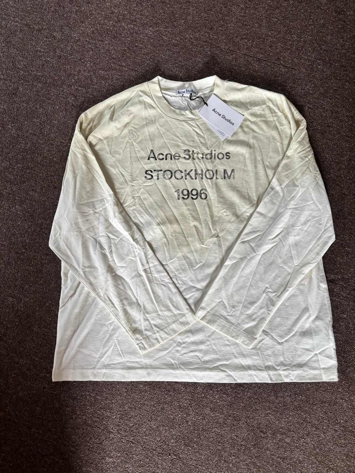 Acne Studios Stockholm 1996 Longsleeve T-shirt, Ophalen of Verzenden, Nieuw, Maat 56/58 (XL), Wit