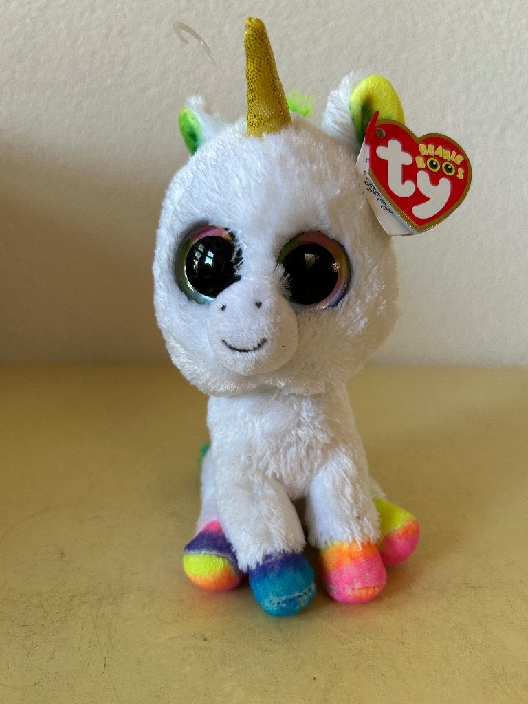 Ty Beanie Boos eenhoorn Pixy knuffel met glitter, Paard, Ophalen of Verzenden, Zo goed als nieuw, Wasbaar