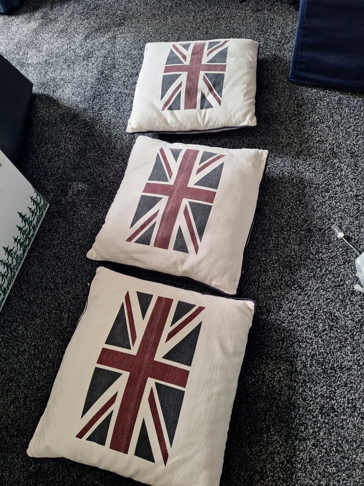 Set van 3 Union Jack sierkussens, Ophalen, Overige merken, Gebruikt, Meerkleurig