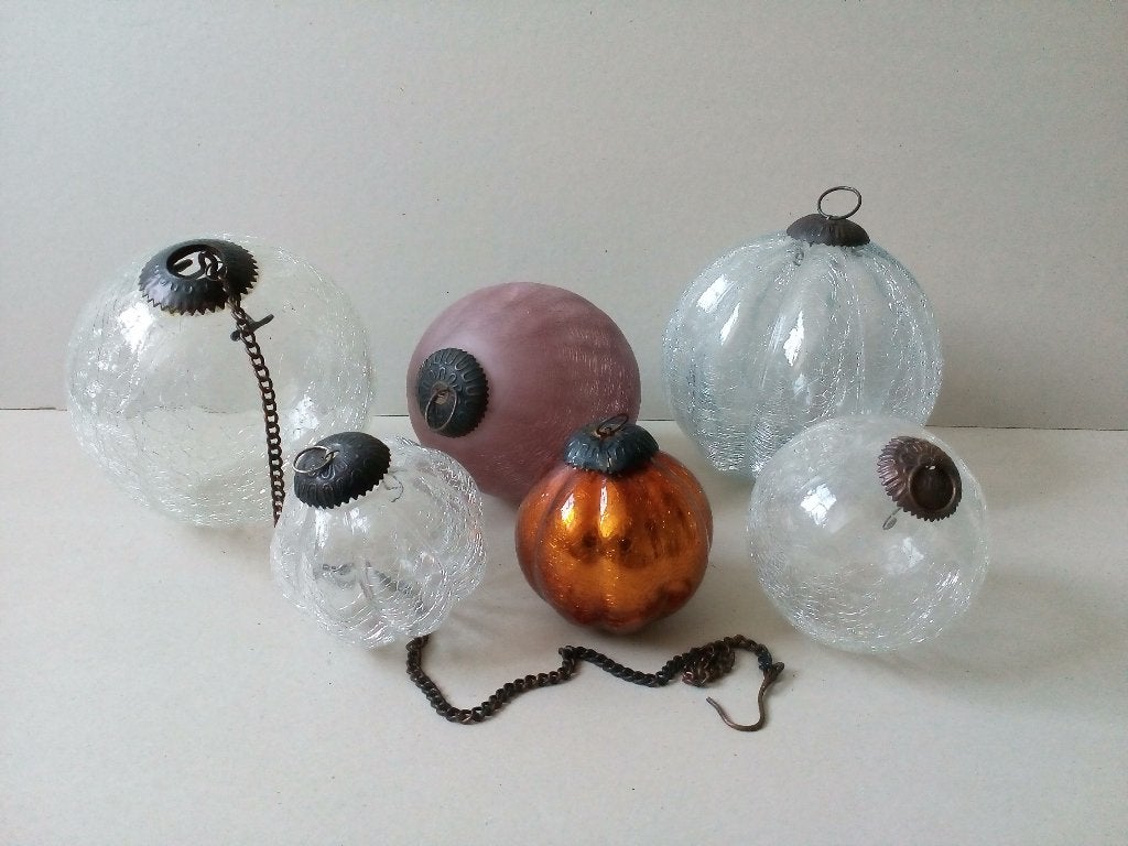 Sier/glasbollen.Craquelé. Raamhangers. Pr.p/st vanaf, Ophalen of Verzenden