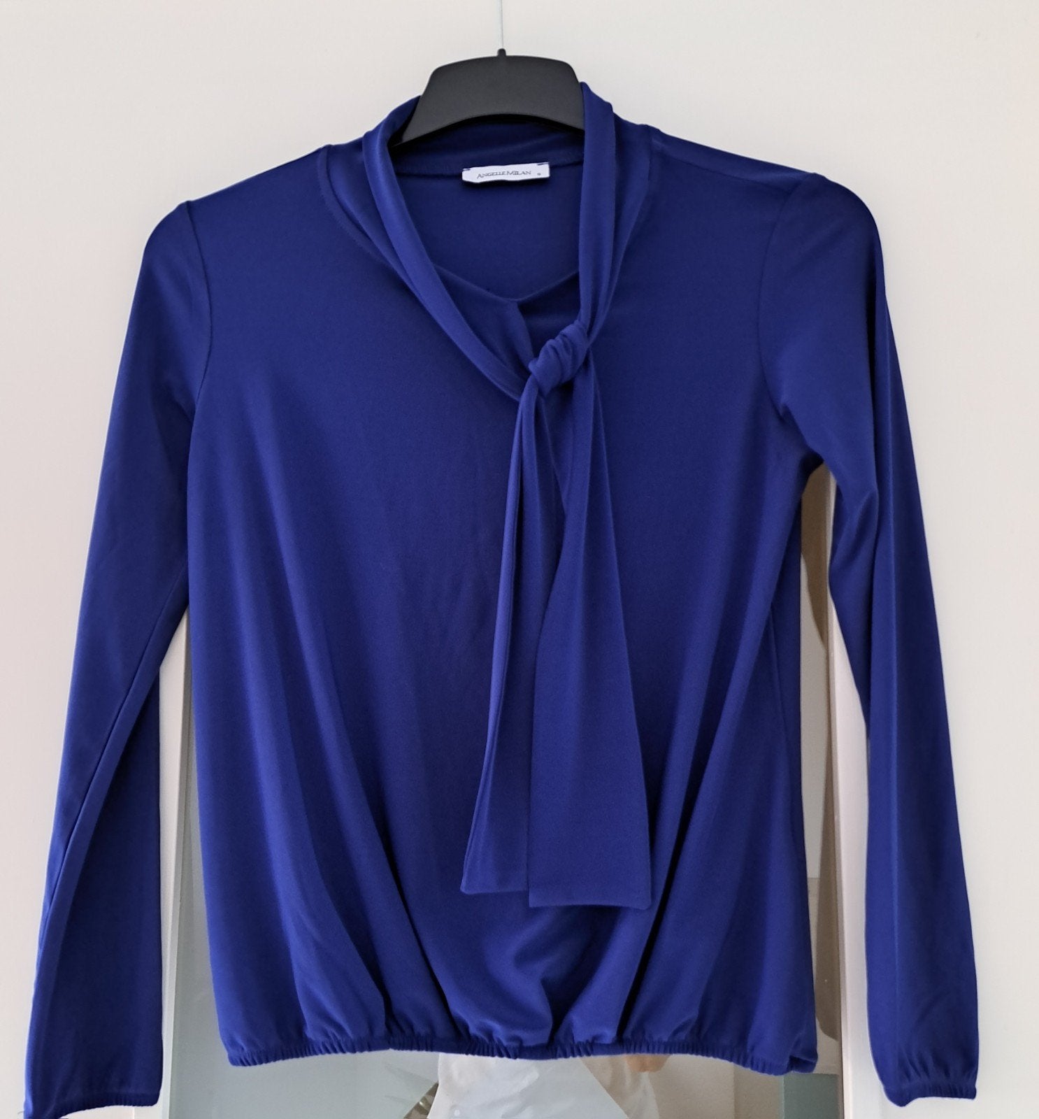 Blauwe blouse Angelle Milan travelstof, Angelle Milan, Blauw, Ophalen of Verzenden, Zo goed als nieuw