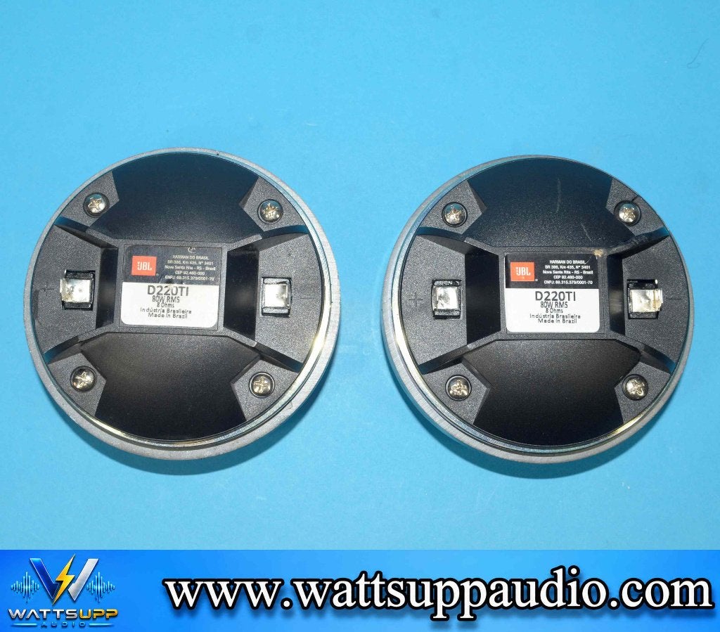 JBL D220Ti Titanium Horn Driver 8 Ohm 1-3/8"-18/ set van 2, Gebruikt, JBL, ., Speakerset
