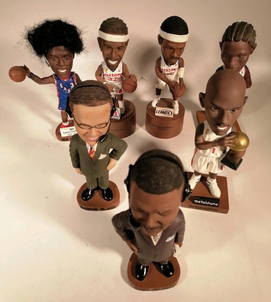 Detroit Pistons 2004 bobble heads, Ben Wallace etc, Ophalen of Verzenden, Zo goed als nieuw, Buitenlandse clubs