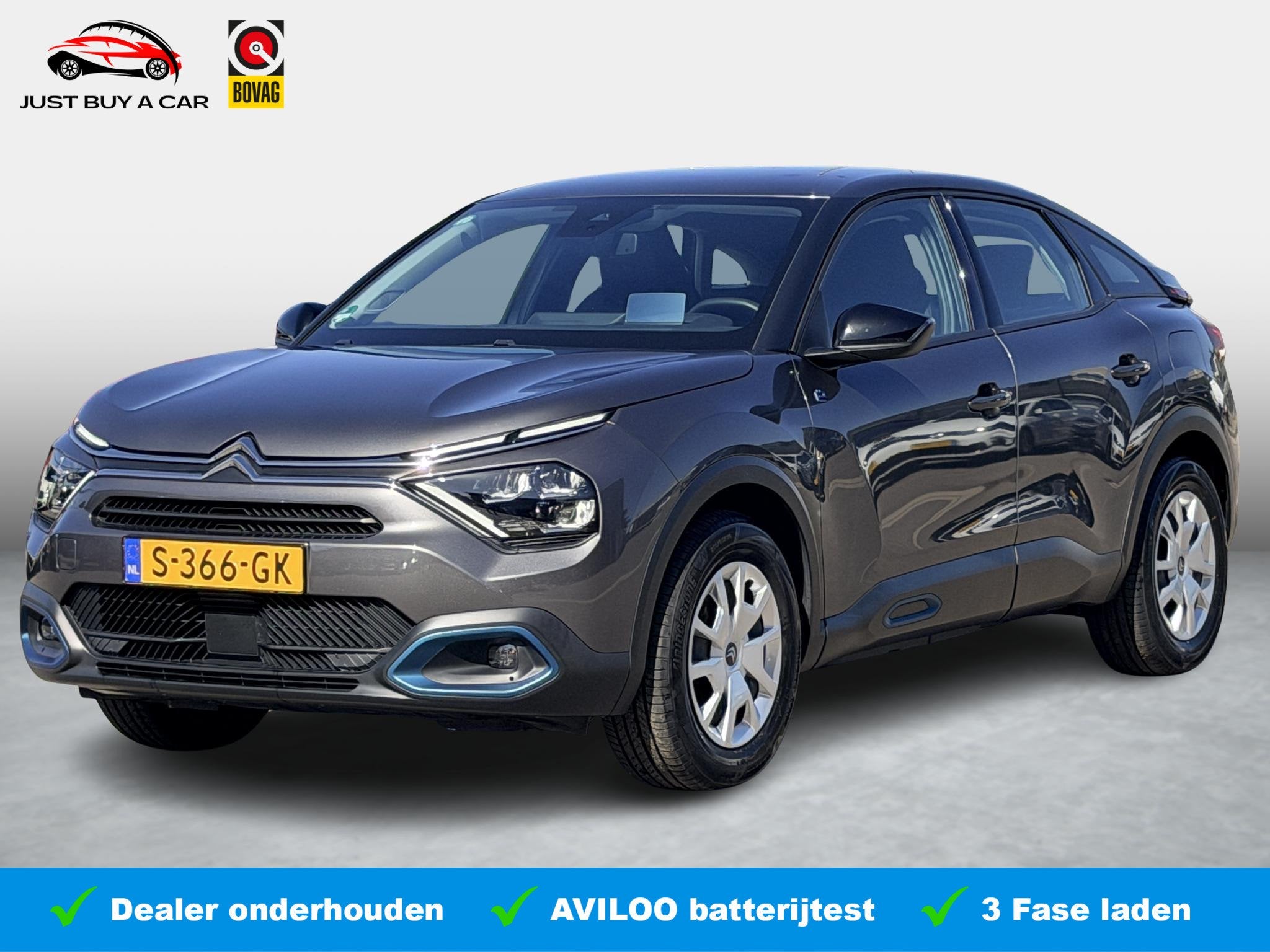 Citroen Ë-C4 Feel Pack 50 kWh SoH 96,3% | Winter Pakket | 3, Auto's, Dealer onderhouden, 136 pk, Gebruikt, 357 km
