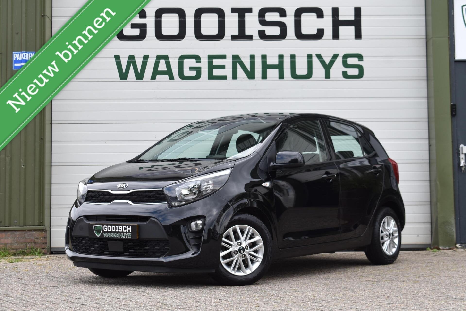 Kia Picanto 1.0 DPi DynamicLine | Camera | Carplay | Cruise, 4 stoelen, Zwart, Origineel Nederlands, Bedrijf