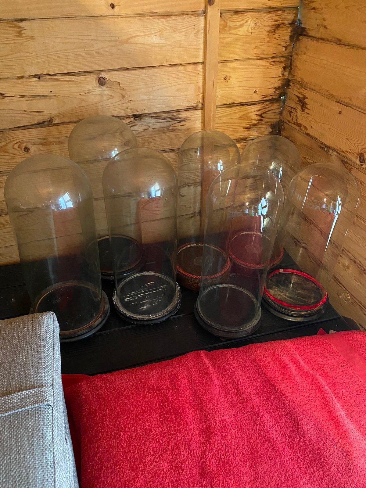 Verschillende oude glazen stolpen beschikbaar., Antiek en Kunst, Ophalen