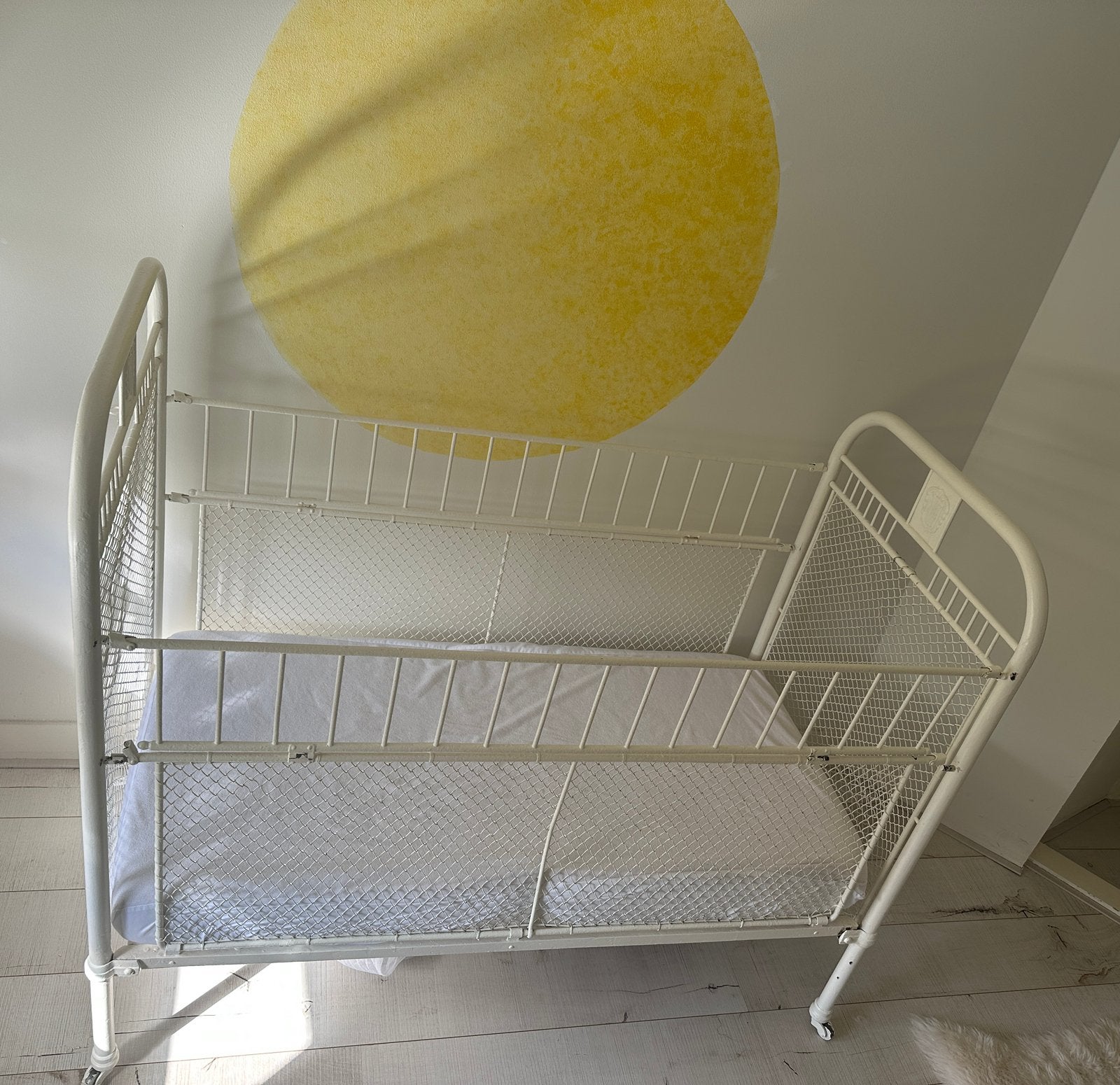 Vintage Frans ledikant, uniek peuter, kleuter, kinderbed, Kinderen en Baby's, Ophalen, Gebruikt, 70 tot 85 cm, 140 tot 160 cm