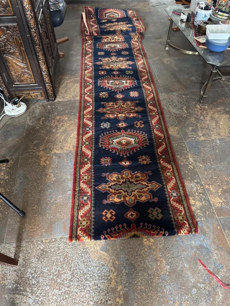 Loper - Brink en Kampman, Huis en Inrichting, Stoffering | Tapijten en Kleden, Ophalen, Gebruikt, Blauw, 200 cm of meer