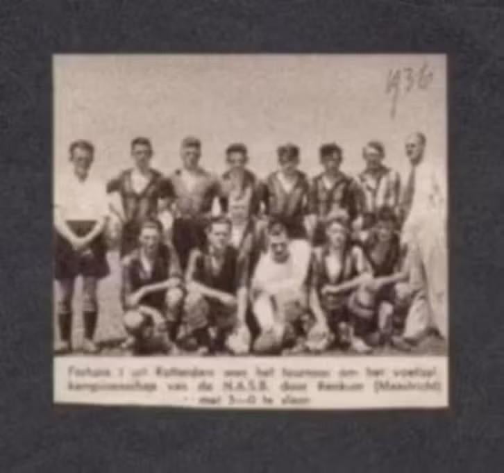 Knipsel Rotterdam Fortuna Maastricht Renkum 1936., Ophalen of Verzenden, Zo goed als nieuw
